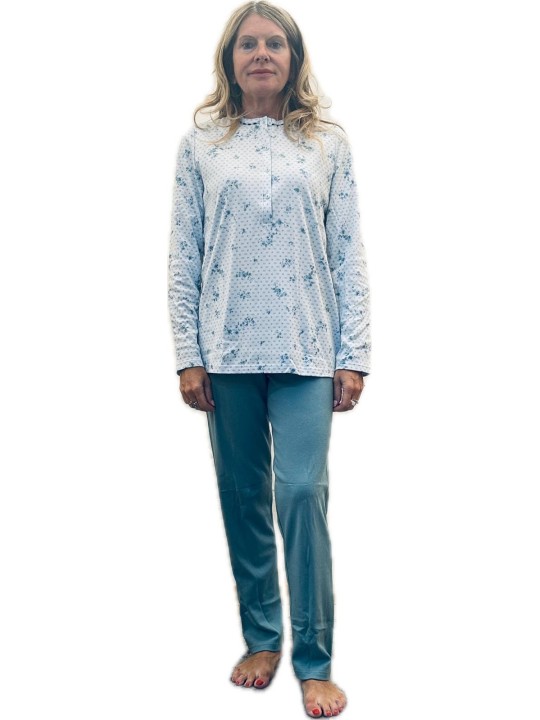 Linclalor Pigiama donna in puro cotone caldo art. 292072