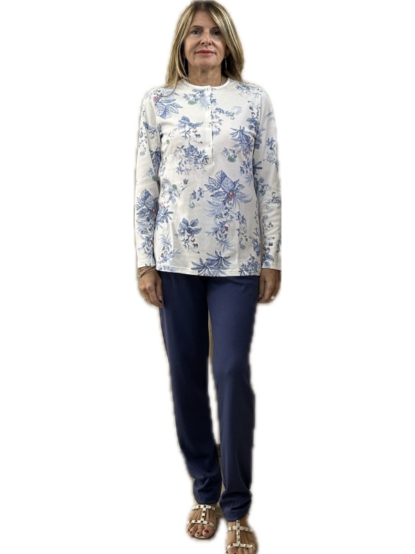 Bisbigli Pigiama donna in caldo cotone stampato art. 292113