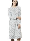 Linclalor Camicia da notte in cotone felpato punto milano con carrè art. 277994
