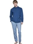 Ragno Pigiama uomo in caldo cotone collo coreana art. U842No