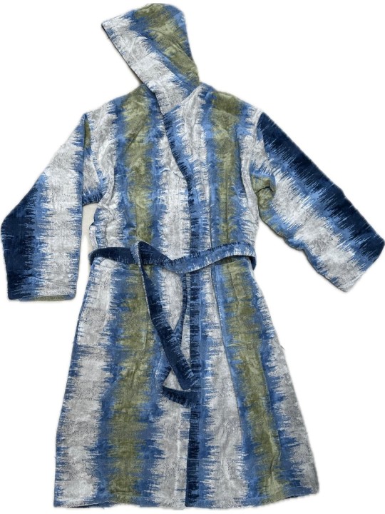 Carrara Accappatoio unisex in spugna velur di puro cotone art. Bridge