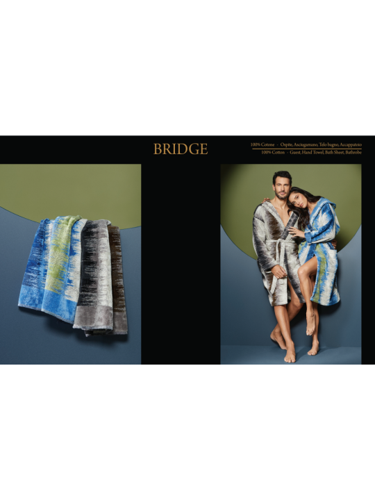Carrara Accappatoio unisex in spugna velur di puro cotone art. Bridge