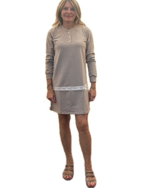Magic Dream Camicia da notte in cotone felpato art. 8492
