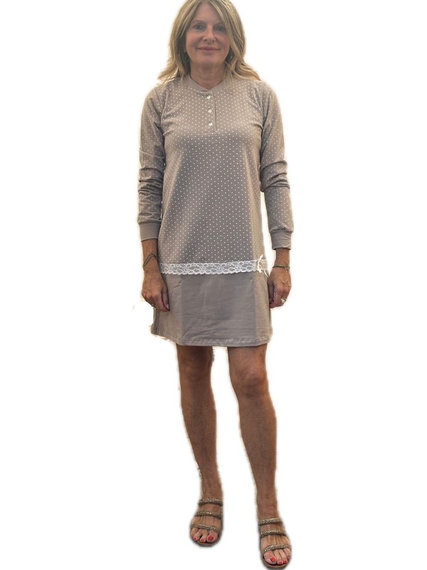 Magic Dream Camicia da notte in cotone felpato art. 8492