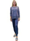 Lormar Pigiama donna in viscosa elasticizzata con pizzo art. MIS652064