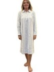 Linclalor Camicia da notte in caldo cotone con collo e manica a raglan art. 292056