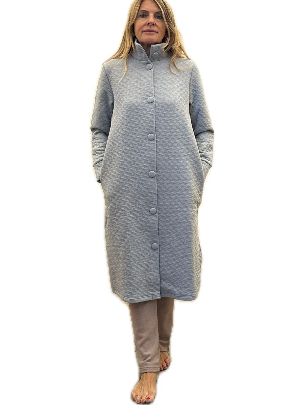 Ragno Vestaglia donna abbottonata in cotone felpato punto milano art. DO81NG