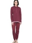 Ragno Pigiama donna in cotone caldo con collo art. DN97N1