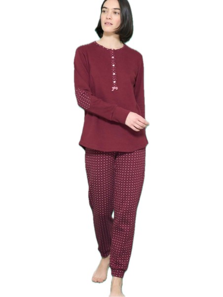 Ragno Pigiama donna in caldo cotone art. DN97NU