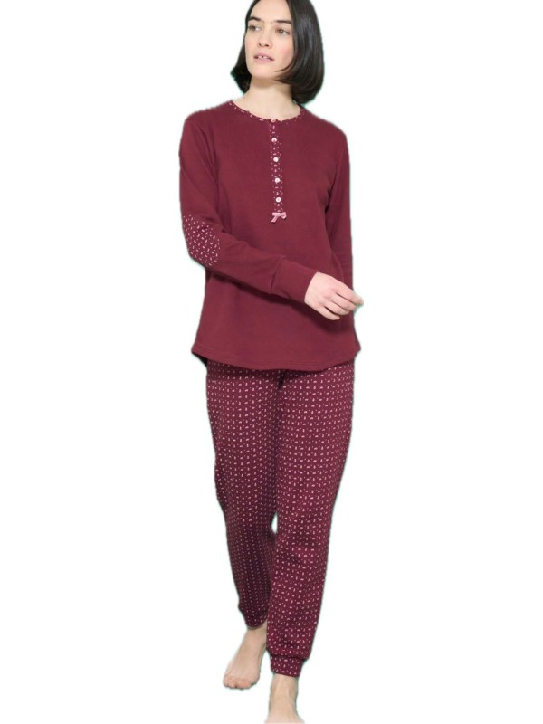 Ragno Pigiama donna in caldo cotone art. DN97NU