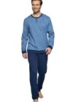 Ragno Pigiama uomo in caldo cotone maglia rigata art. U842NU