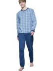 Ragno Pigiama uomo in caldo cotone maglia scozzese art. U842NU