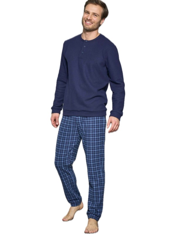 Ragno Pigiama uomo in cotone felpato punto milano art. U878N1