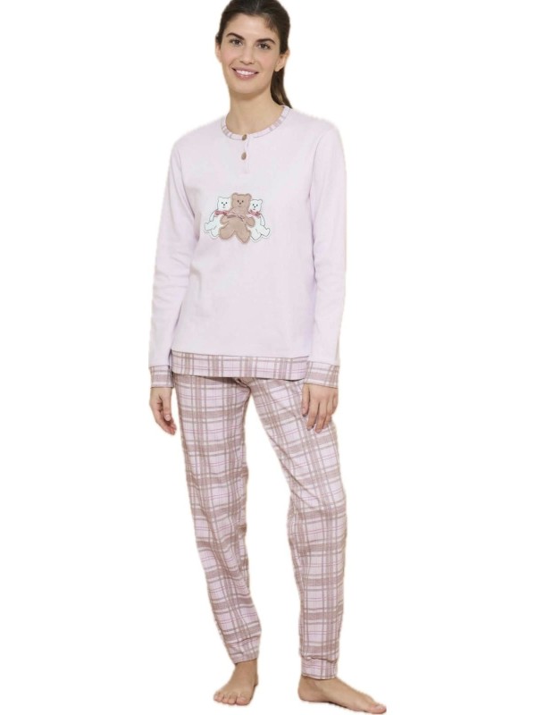 Ragno Pigiama donna in puro cotone caldo art. DN95N1