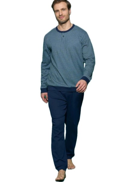 Ragno Pigiama uomo in puro cotone caldo art. U836N1