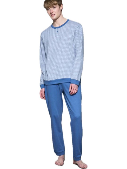 Ragno Pigiama uomo in puro cotone caldo art. U836N1