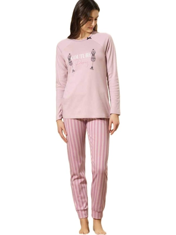 Bisbigli Pigiama donna in puro cotone caldo art. 292143