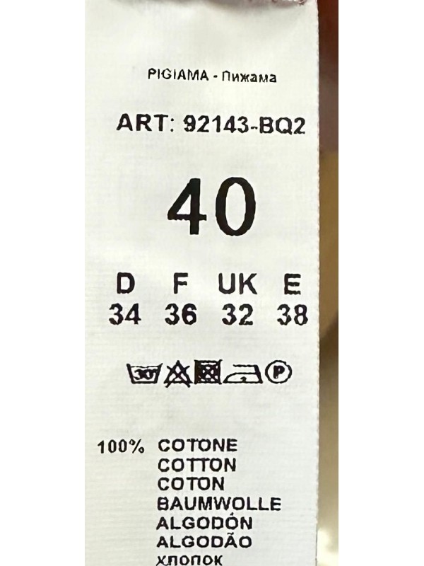 Bisbigli Pigiama donna in puro cotone caldo art. 292143