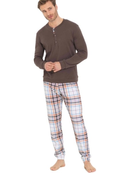 Linclalor Pigiama uomo in puro cotone caldo art. 92039