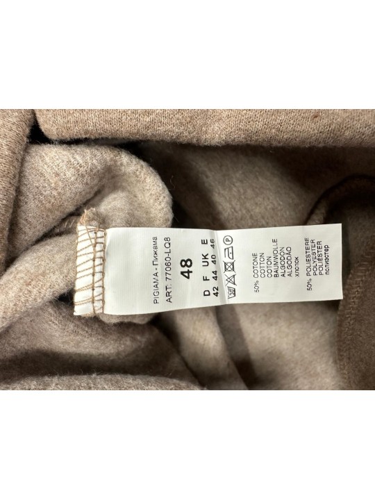 Brilliamo Pigiama donna in cotone felpato puto milano aperto davanti taglio uomo art. 77980