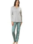Bisbigli Pigiama donna in puro cotone caldo pantalone stampa giaguari art.  292140