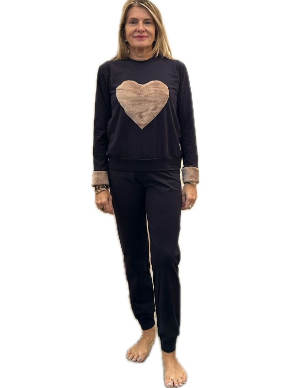 Magic Dream Pigiama donna in cotone caldo cuore a orsetto art. 8779