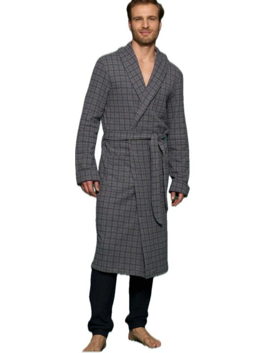 Ragno Vestaglia uomo in cotone felpato punto milano scozzese art. U871NU