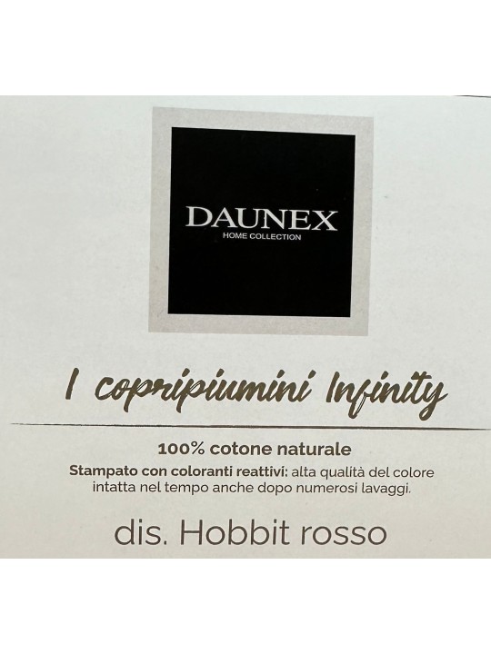 Daunex Parure copripiumino in puro cotone stampa gnomi art. hobbit
