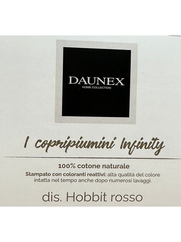 Daunex Parure copripiumino in puro cotone stampa gnomi art. hobbit