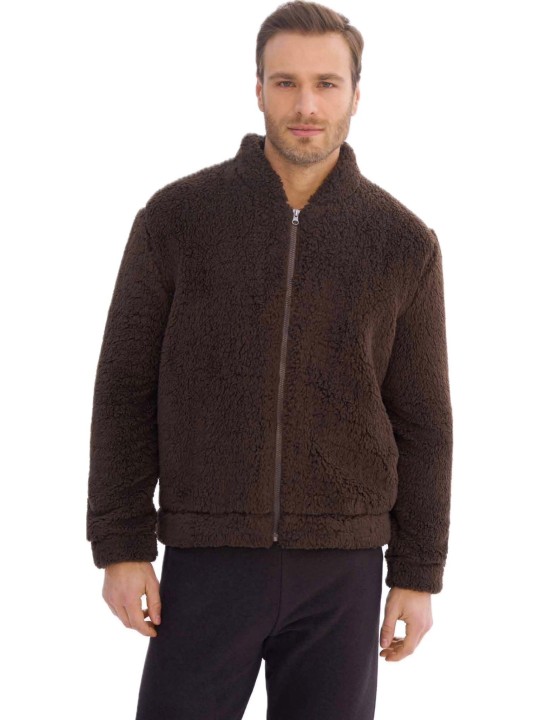 Linclalor Giacca camera uomo con zip in pile orsetto art. 888719