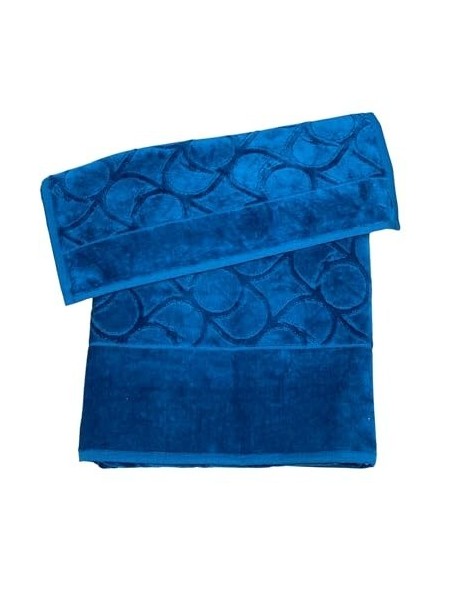 Trussardi Coppia asciugamani in spugna velur di puro cotone art. Greyhound Monogram