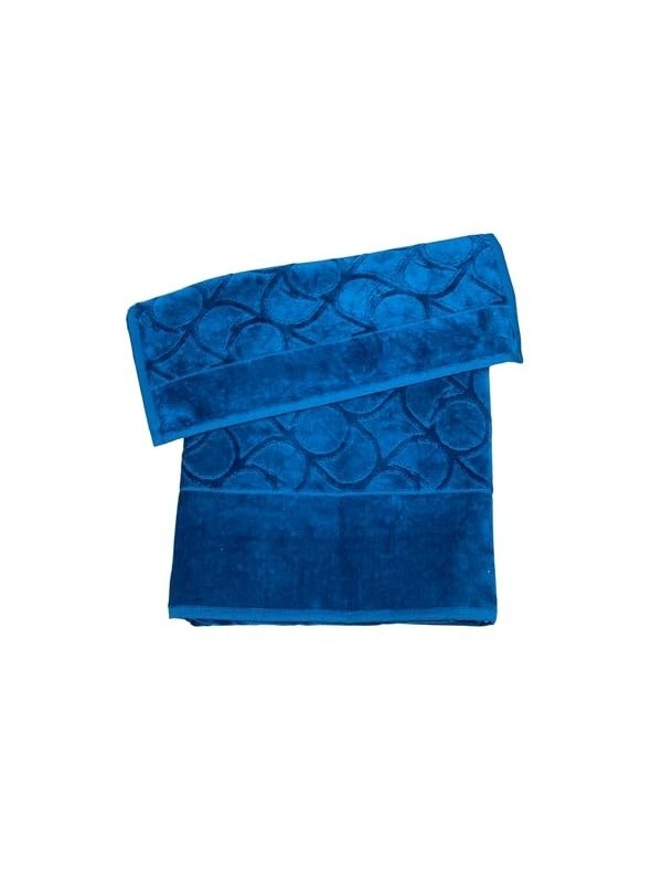 Trussardi Coppia asciugamani in spugna velur di puro cotone art. Greyhound Monogram