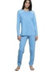 Ragno Pigiama donna in puro cotone caldo aperto davanti art. DO04N6