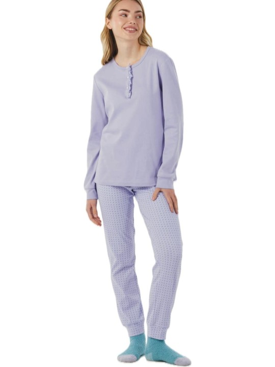 Brilliamo Pigiama donna in puro cotone termico art. 892033