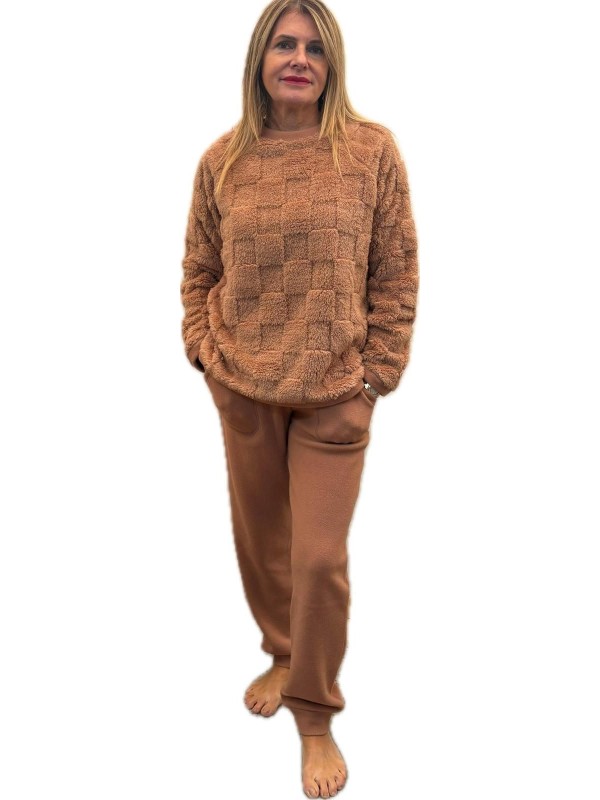 Bisbigli Pigiama donna tuta casa in pile orsetto art. 288729