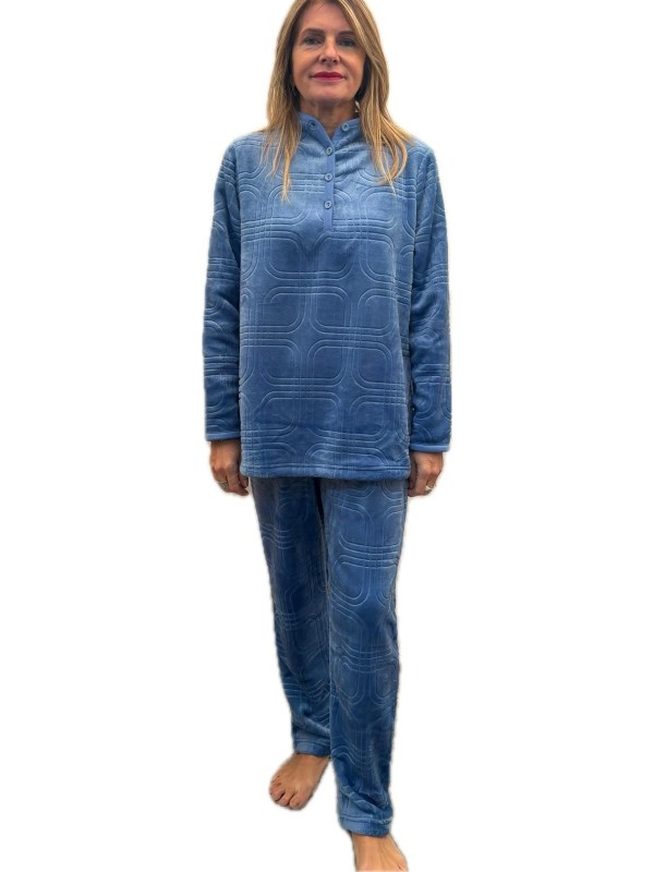 Bisbigli Pigiama donna in caldo coral operato art. 288725