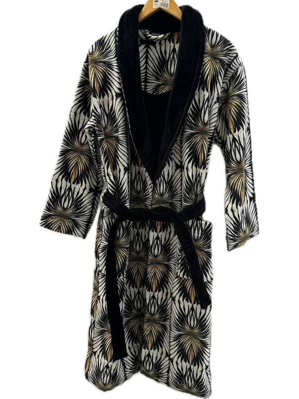 Roberto Cavalli Accappatoio in spugna velur di puro cotone art. Ray of gold