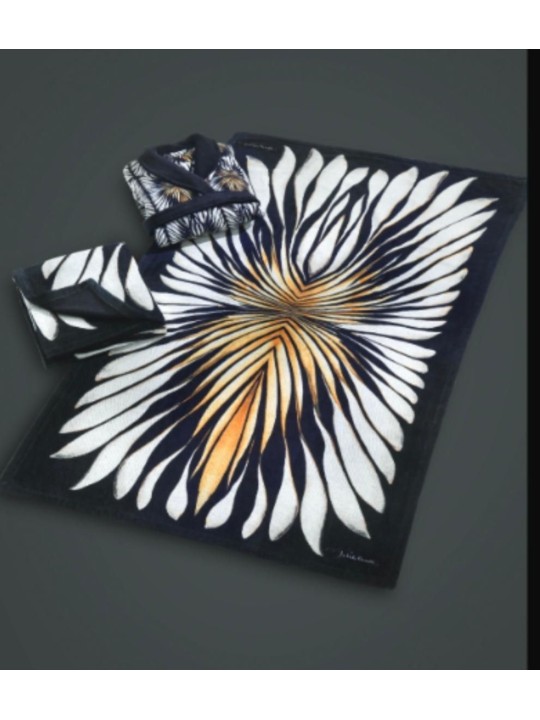 Roberto Cavalli Accappatoio in spugna velur di puro cotone art. Ray of gold