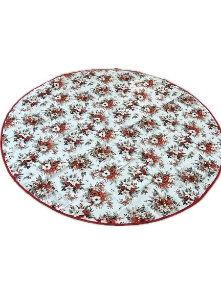 Tag House Tovaglia da tavola rotonda in panama di puro cotone made in Italy dis. Natale