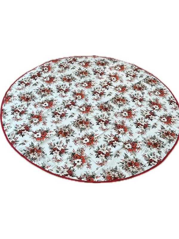 Tag House Tovaglia da tavola rotonda in panama di puro cotone made in Italy dis. Natale