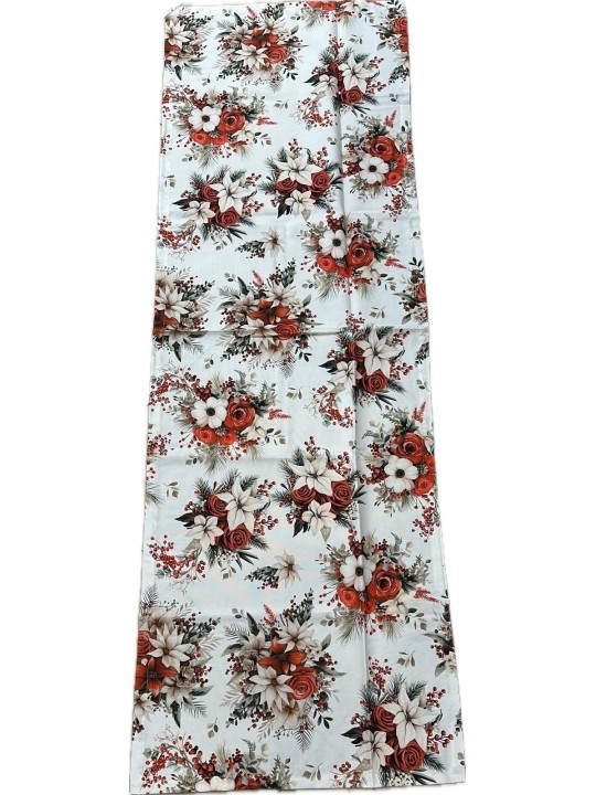 Tag House Runner 50 x 150 cm in puro cotone made in Italy dis. Natale