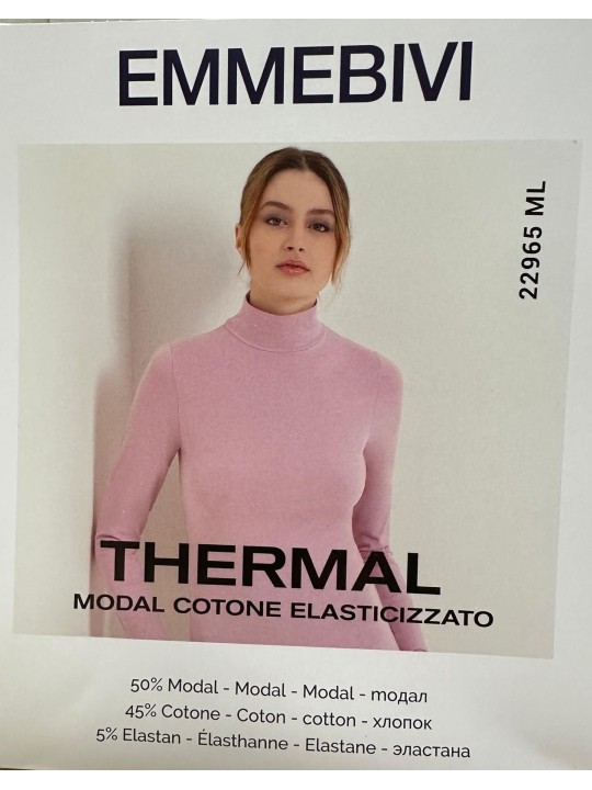 Emmebivi Lupetto donna in cotone caldo elasticizzato e modal art. 22965