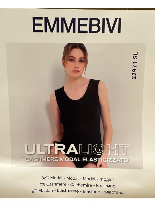 Emmebivi Canottiera donna spalla larga in modal cashmere art. 22971