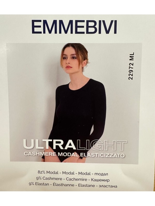 Emmebivi Maglia donna manica lunga modal cashmere art. 22972