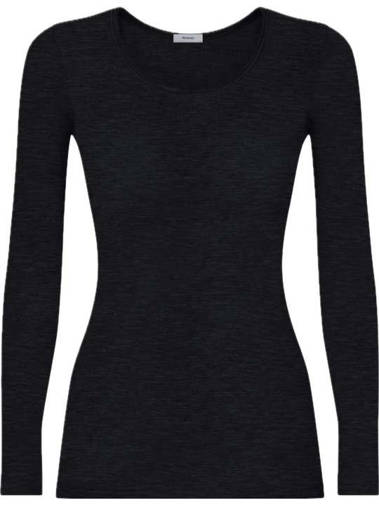 Ragno Maglia donna manica lunga lana seta a costine art. DO88A9