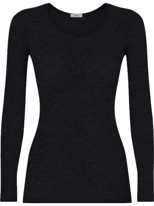 Ragno Maglia donna manica lunga lana seta a costine art. DO88A9