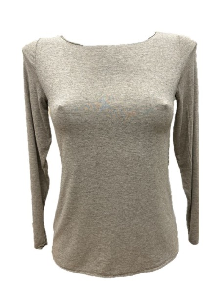 Emmebivi Maglia donna manica lunga collo a barchetta in modal cashmere art. 22973