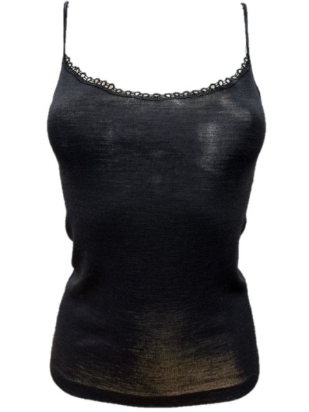 Ragno Canottiera donna in lana merino e seta spalla stretta art. D220AE