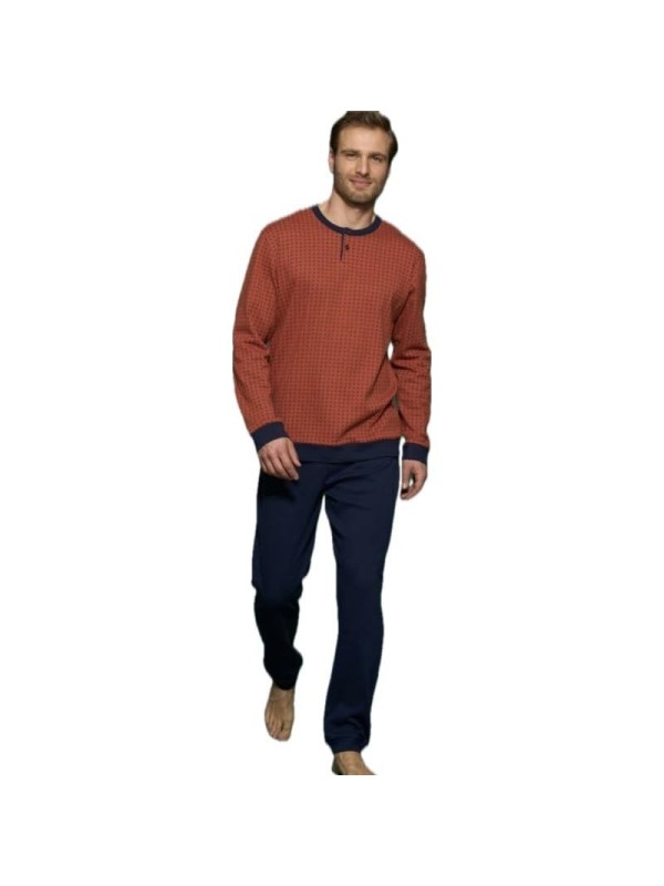 Ragno Pigiama uomo in puro cotone caldo art. U839N1