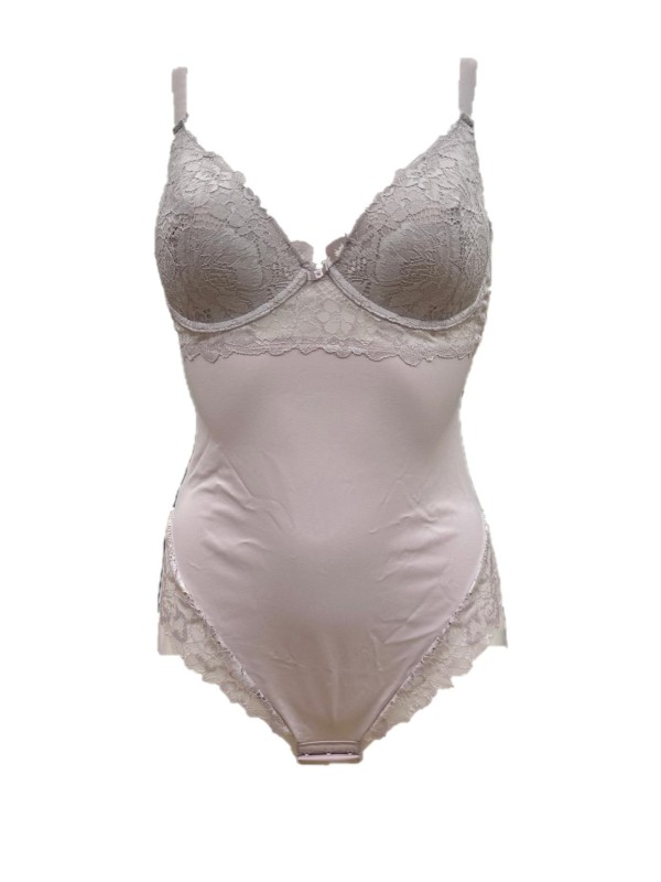 Lormar Body donna con coppe foderate e ferretto, pizzo elasticizzato art. 03412l